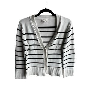 Naf Naf Paris Vintage Women's Cardigan Stripped White/Black Size XS
